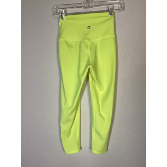 Papaya Active Leggings Women's Size Small Neon Yellow - Picture 2 of 3